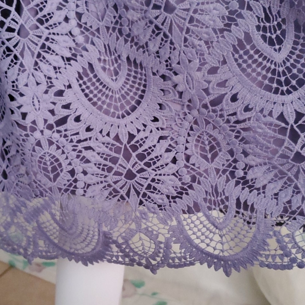 Gianni Bini Lavender Lace Midi Dress - Picture 9 of 9